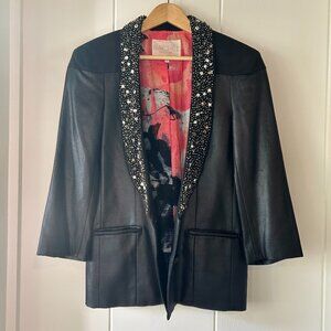 Rachel Roy Embellished Tuxedo Jacket with sequins size 12